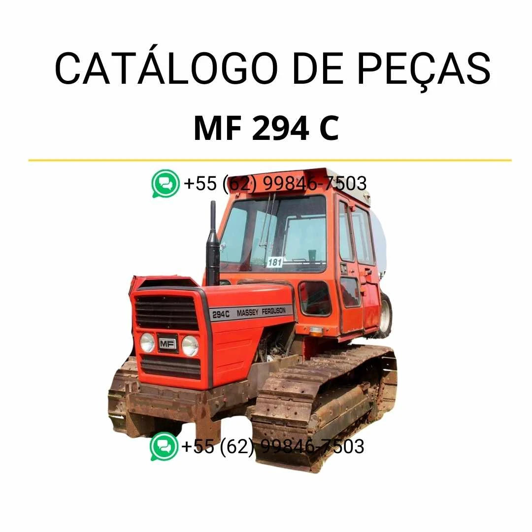 Catálogo de peças Massey Ferguson MF 294 C Crawler em PDF com detalhes técnicos e identificação completa dos componentes da máquina