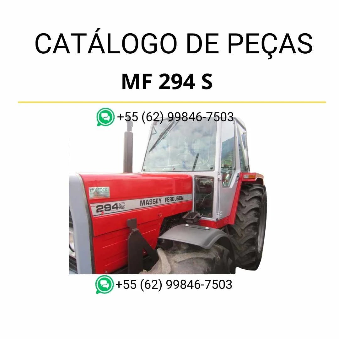 Catálogo de peças Massey Ferguson MF 294 S em PDF com diagramas detalhados e identificação completa dos componentes do trator