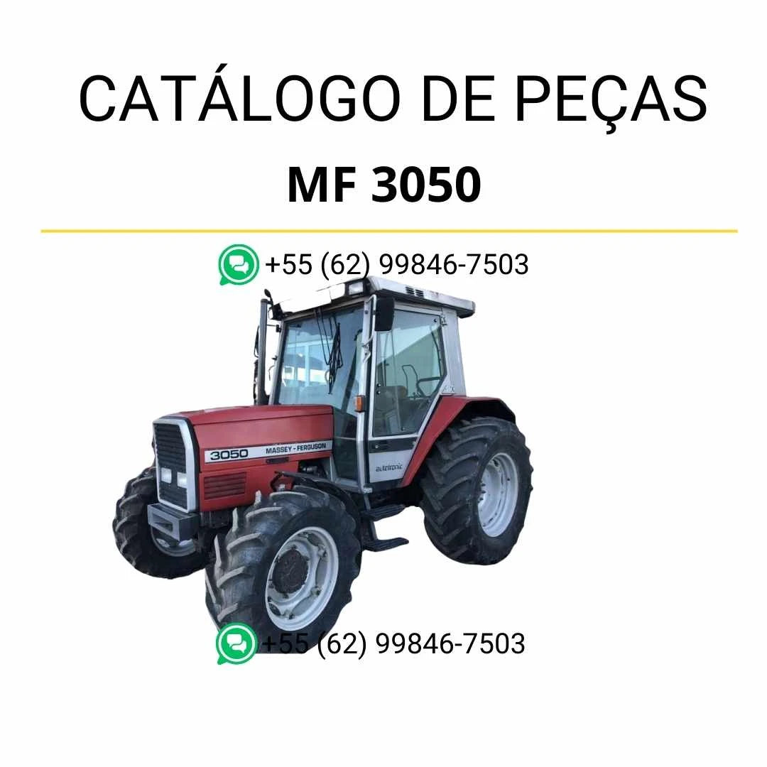 Catálogo de peças Massey Ferguson MF 3050 em PDF com diagramas técnicos detalhados e identificação completa dos componentes do trator