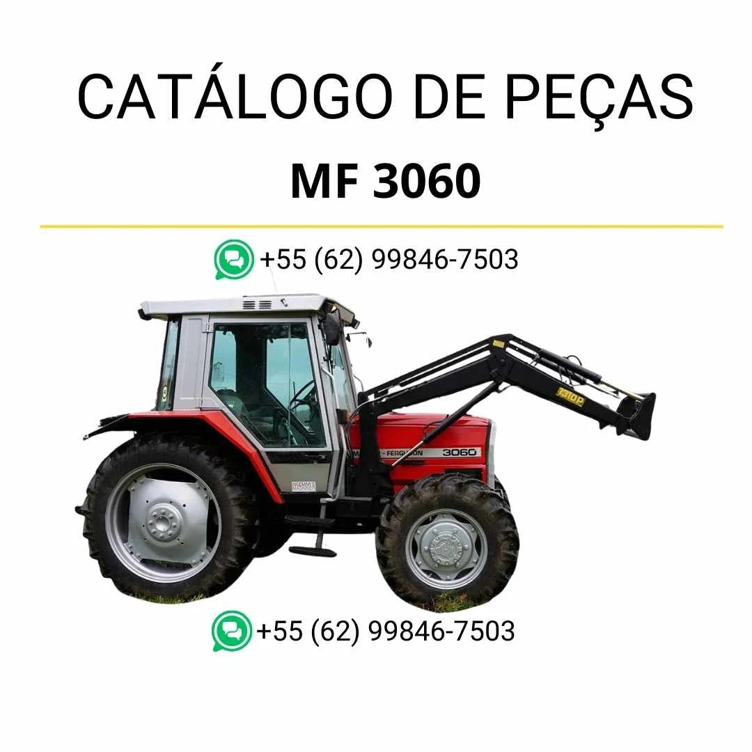Catálogo de peças Massey Ferguson MF 3060 em PDF com vistas explodidas e identificação detalhada dos componentes do trator