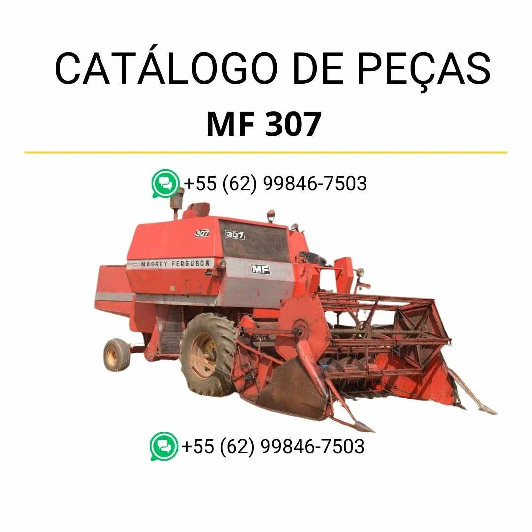 Catálogo de peças Massey Ferguson MF 307 Combine Engine em PDF com diagramas detalhados e identificação dos componentes do motor
