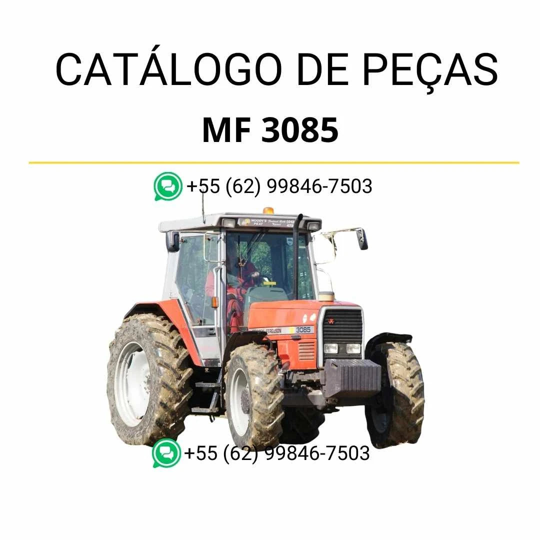 Catálogo de peças Massey Ferguson MF 3085 em PDF com diagramas técnicos e identificação completa dos conjuntos do trator