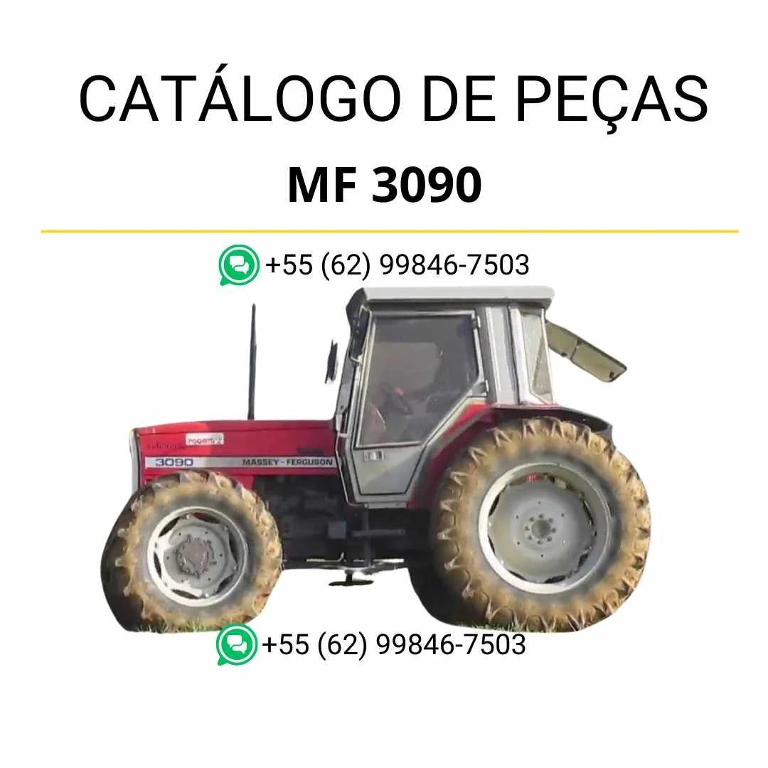 Catálogo de peças Massey Ferguson MF 3090 em PDF com vistas explodidas e identificação detalhada dos componentes do trator