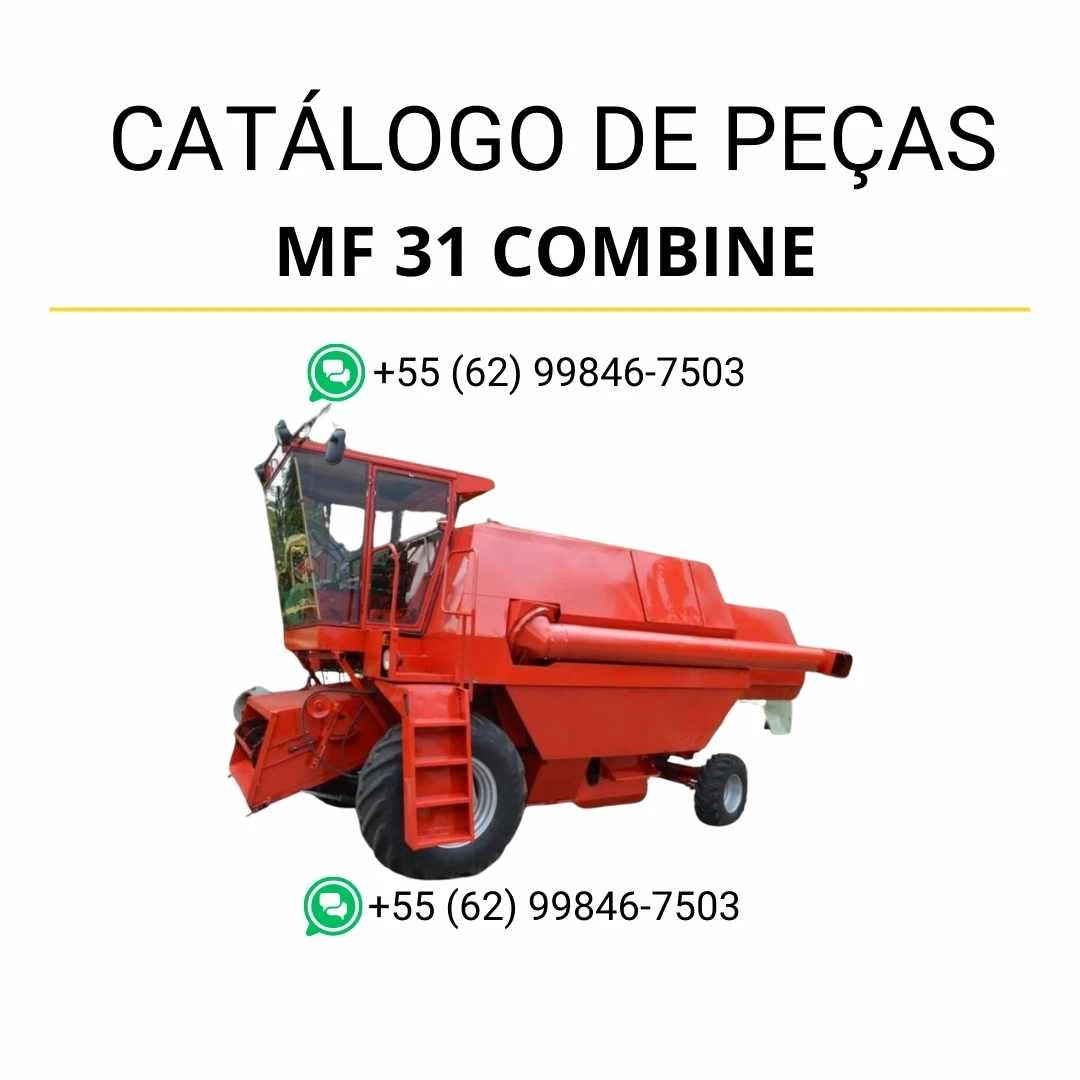 Catálogo de peças Massey Ferguson MF 31 Combine em PDF com diagramas técnicos e identificação detalhada dos componentes da colheitadeira