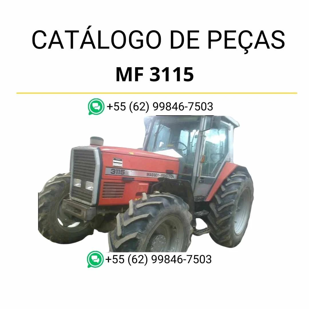 Catálogo de peças Massey Ferguson MF 3115 em PDF com vistas explodidas e identificação detalhada dos sistemas do trator