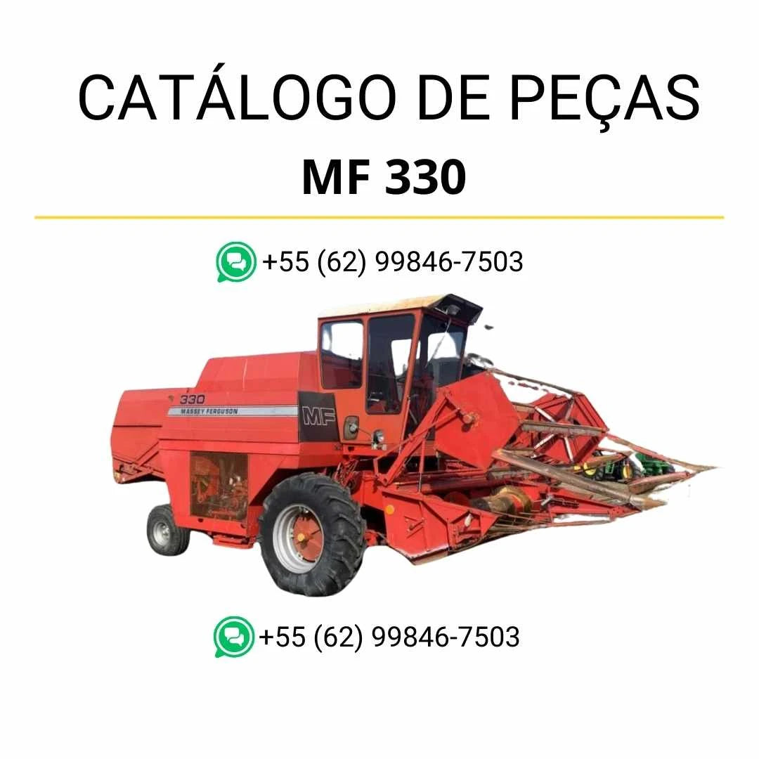 Catálogo de peças Massey Ferguson MF 330 Combine em PDF com diagramas completos e identificação detalhada dos componentes da colheitadeira