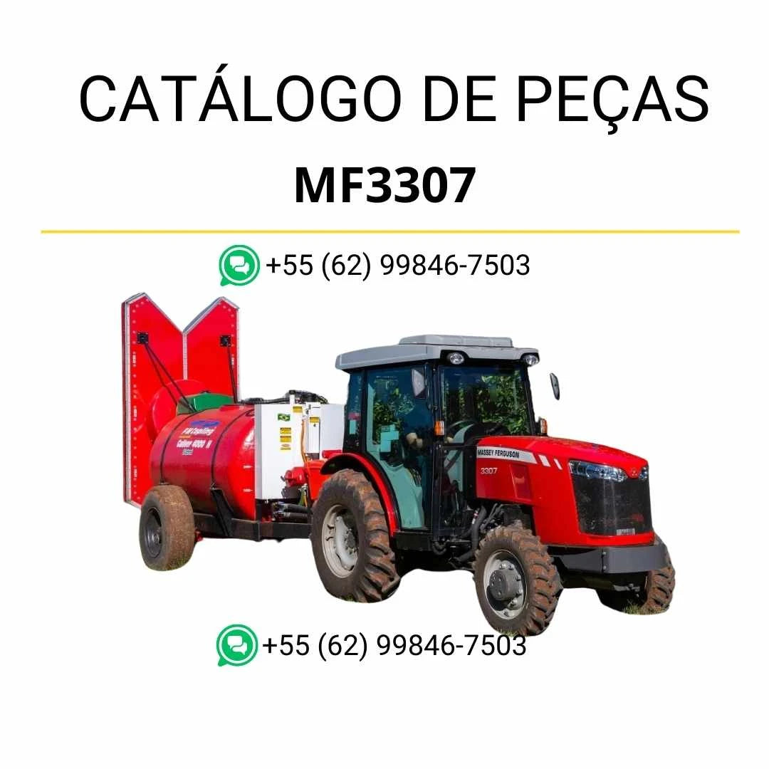 Catálogo de peças PDF Massey Ferguson MF 3307 Tier 3 para trator, com detalhes técnicos e identificação completa dos componentes.
