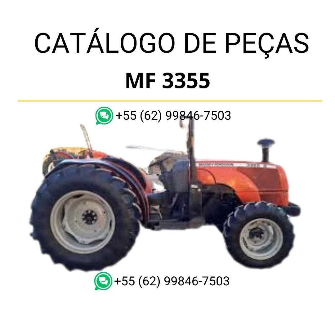 Catálogo de peças Massey Ferguson MF 3355 C-FL Crawler em PDF com diagramas técnicos completos e identificação detalhada dos componentes