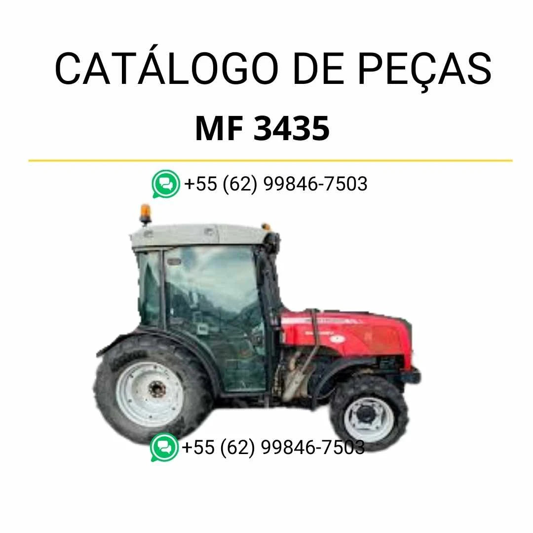 Catálogo de peças Massey Ferguson MF 3435 C, CF e CFM Crawler em PDF com diagramas completos e identificação detalhada dos componentes da máquina