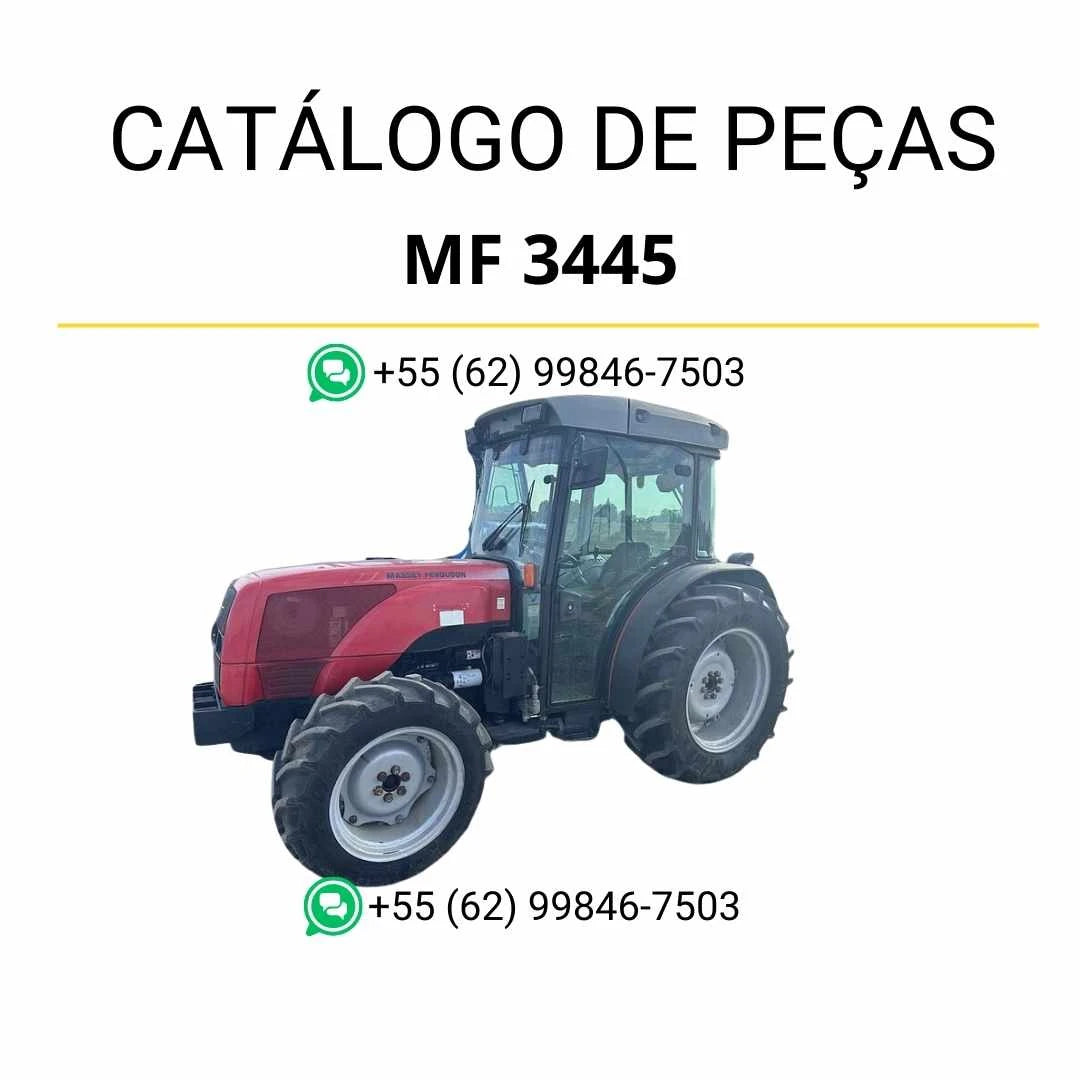 Catálogo de peças Massey Ferguson MF 3445 C, CF e CFM Crawler em PDF com diagramas técnicos completos e identificação detalhada dos componentes
