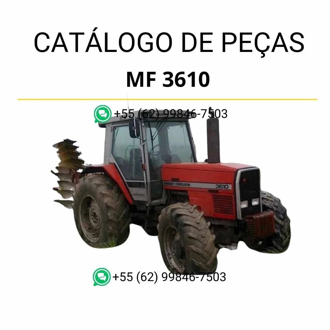 Catálogo de peças Massey Ferguson MF 3610 em PDF com diagramas completos e identificação técnica dos componentes do trator