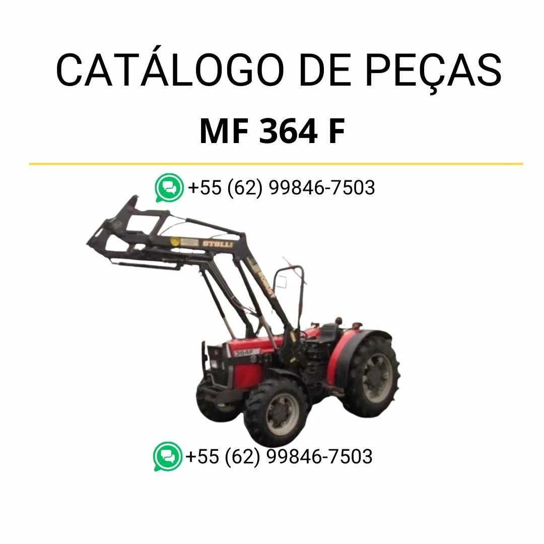 Catálogo de peças Massey Ferguson MF 364 F em PDF com diagramas técnicos e identificação detalhada dos componentes do trator