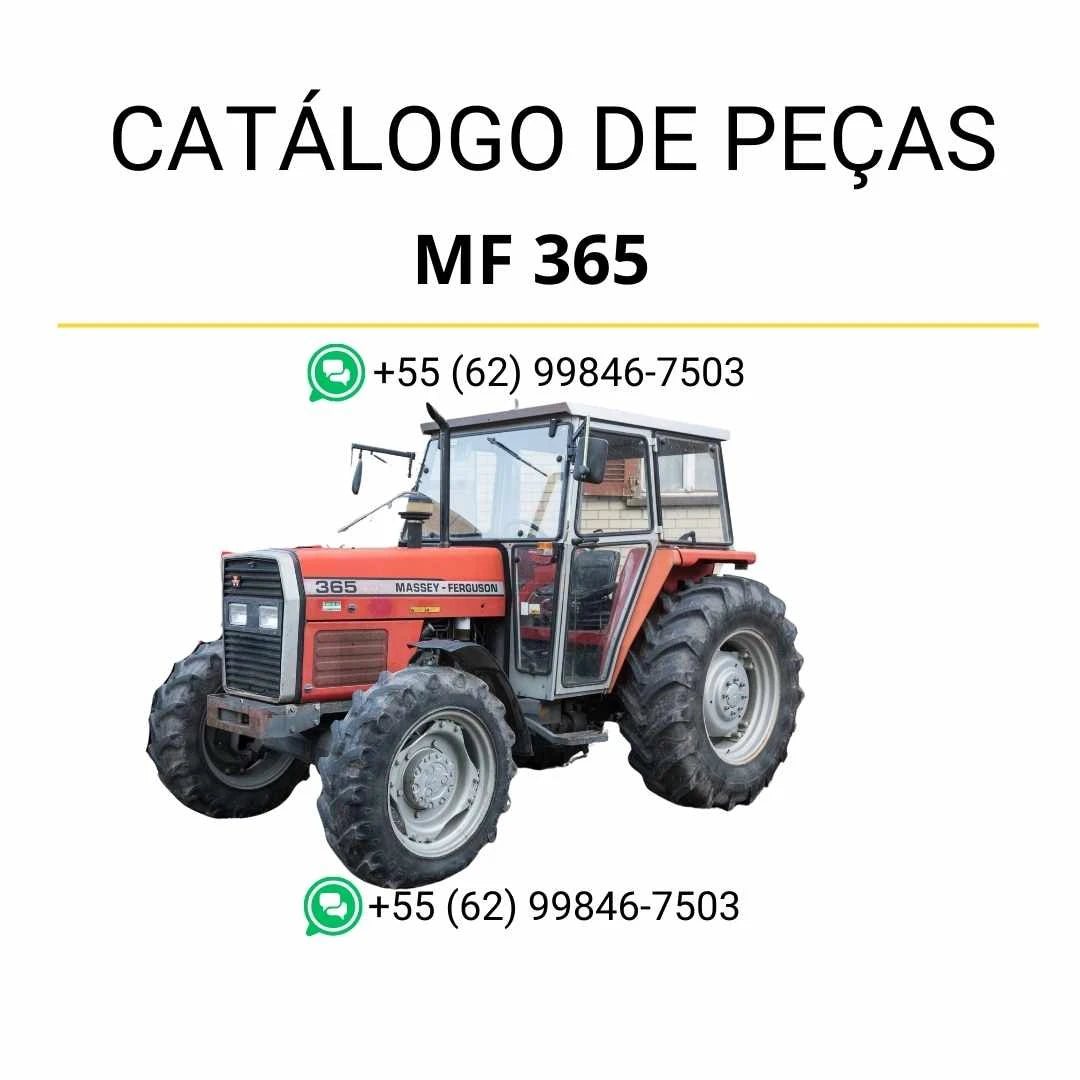 Catálogo de peças Massey Ferguson MF 365 em PDF com diagramas técnicos detalhados e identificação completa dos componentes do trator