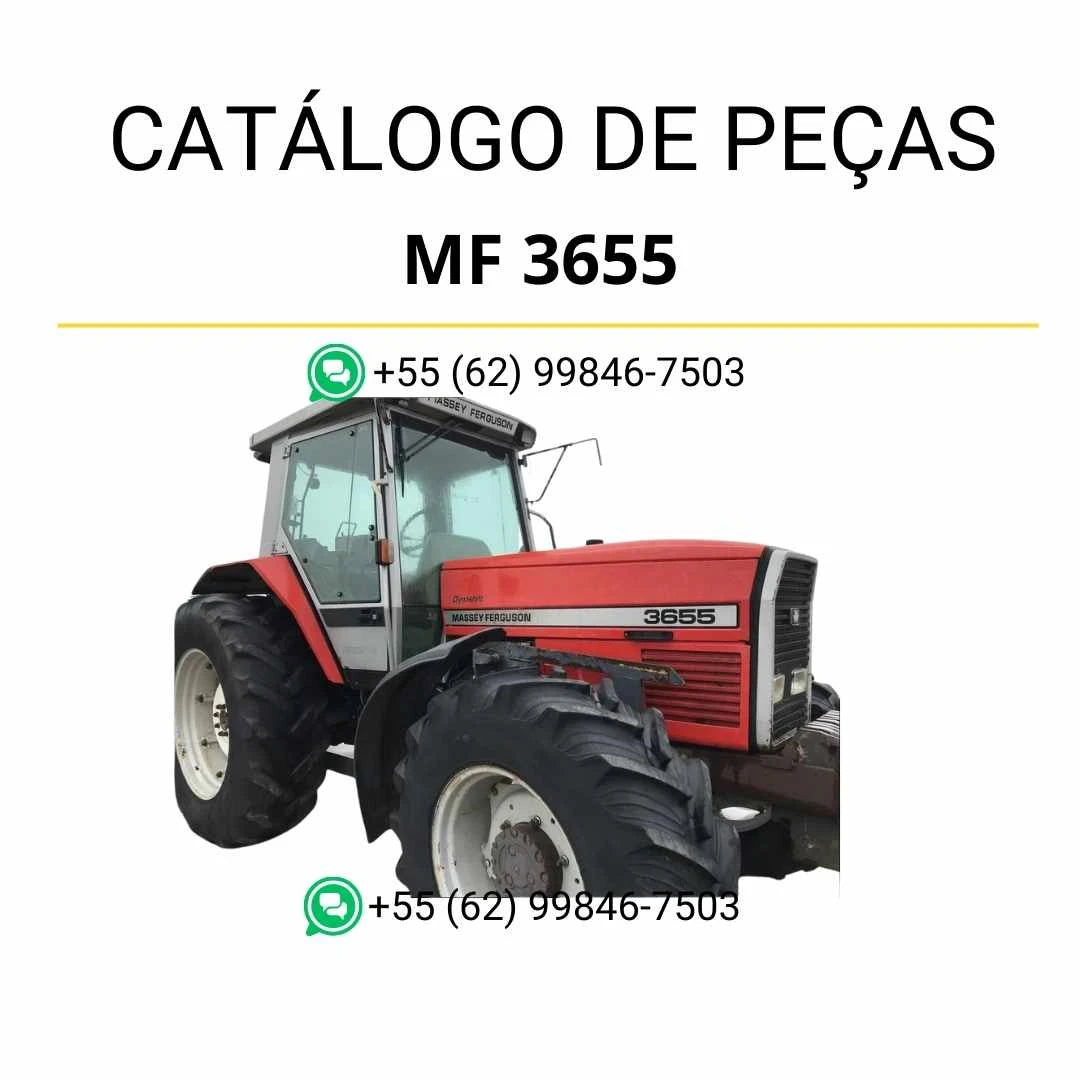 Catálogo de peças Massey Ferguson MF 3655 em PDF com listas originais e ilustrações técnicas completas do trator