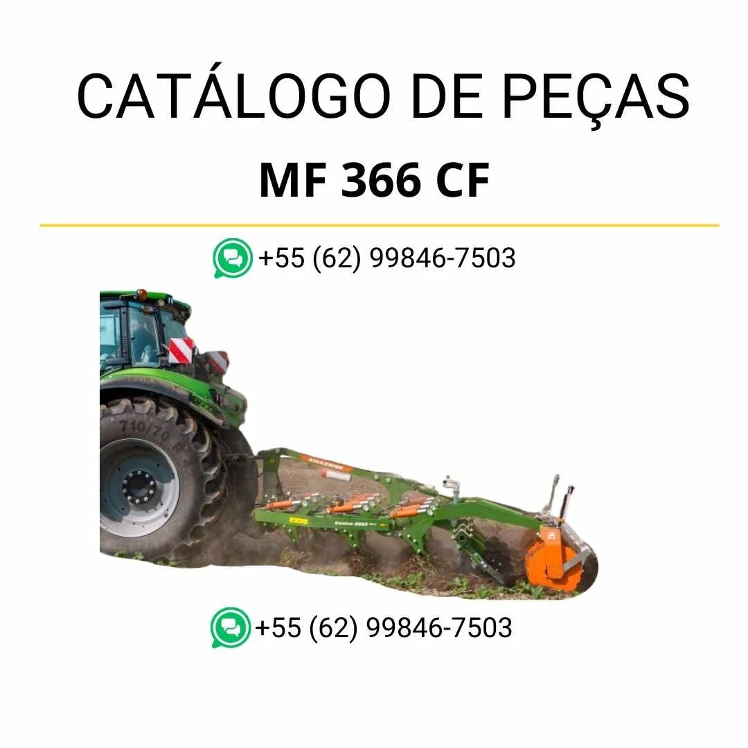 Catálogo de peças Massey Ferguson MF 366 CF Crawler em PDF com ilustrações detalhadas e identificação completa dos componentes do trator