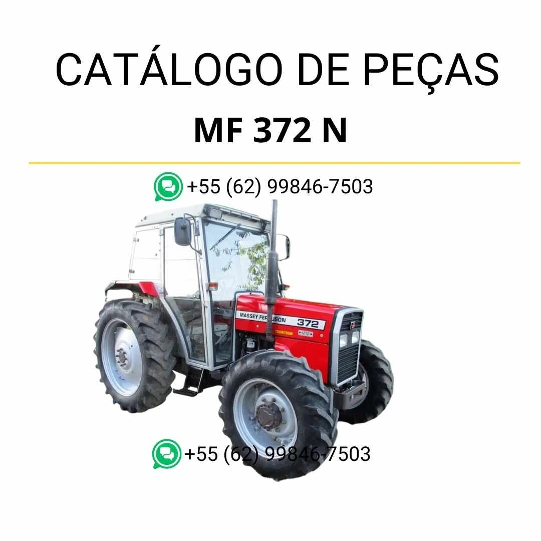 Catálogo de peças Massey Ferguson MF 372 N em PDF com ilustrações técnicas e lista detalhada de componentes do trator