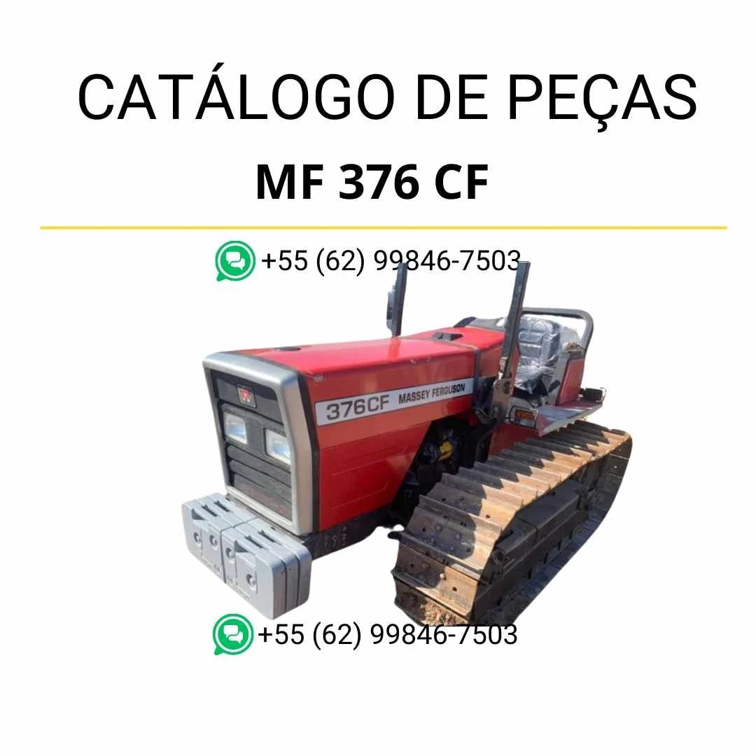 Catálogo de peças Massey Ferguson MF 376 CF Crawler em PDF com vistas explodidas e identificação completa dos componentes do trator