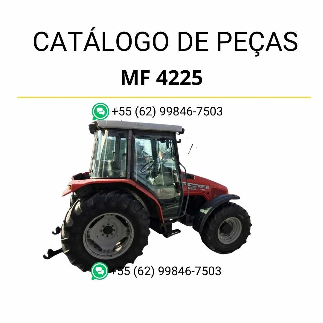 Catálogo de peças Massey Ferguson MF 4225, 4235 e 4240 em PDF com vistas explodidas, lista de componentes e referências técnicas do trator