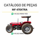 Catálogo de peças Massey Ferguson MF 470 Xtra em PDF, com ilustrações técnicas detalhadas e lista completa de componentes do trator