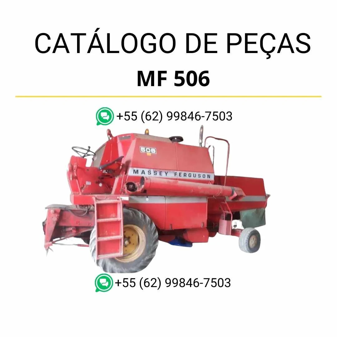 Catálogo de peças Massey Ferguson MF 506 Combine em PDF com ilustrações técnicas detalhadas e lista completa de componentes da colheitadeira