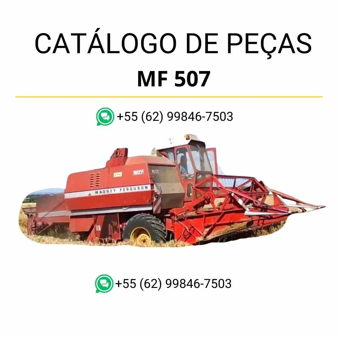 Catálogo de peças Massey Ferguson MF 507 Combine em PDF com esquemas técnicos, identificação de componentes e lista completa da colheitadeira