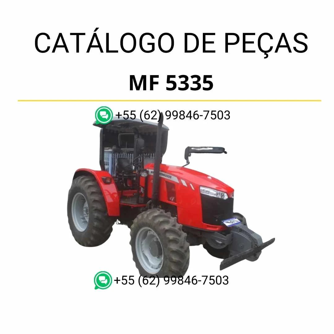 Catálogo de peças Massey Ferguson MF 5335 em PDF com diagramas detalhados e lista completa de componentes do trator