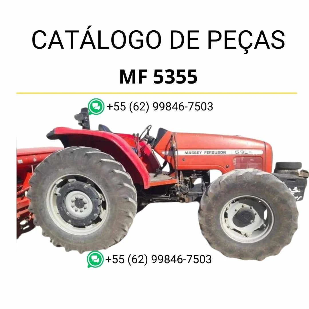 Catálogo de peças Massey Ferguson MF 5355 em PDF com diagramas detalhados e identificação completa dos componentes do trator
