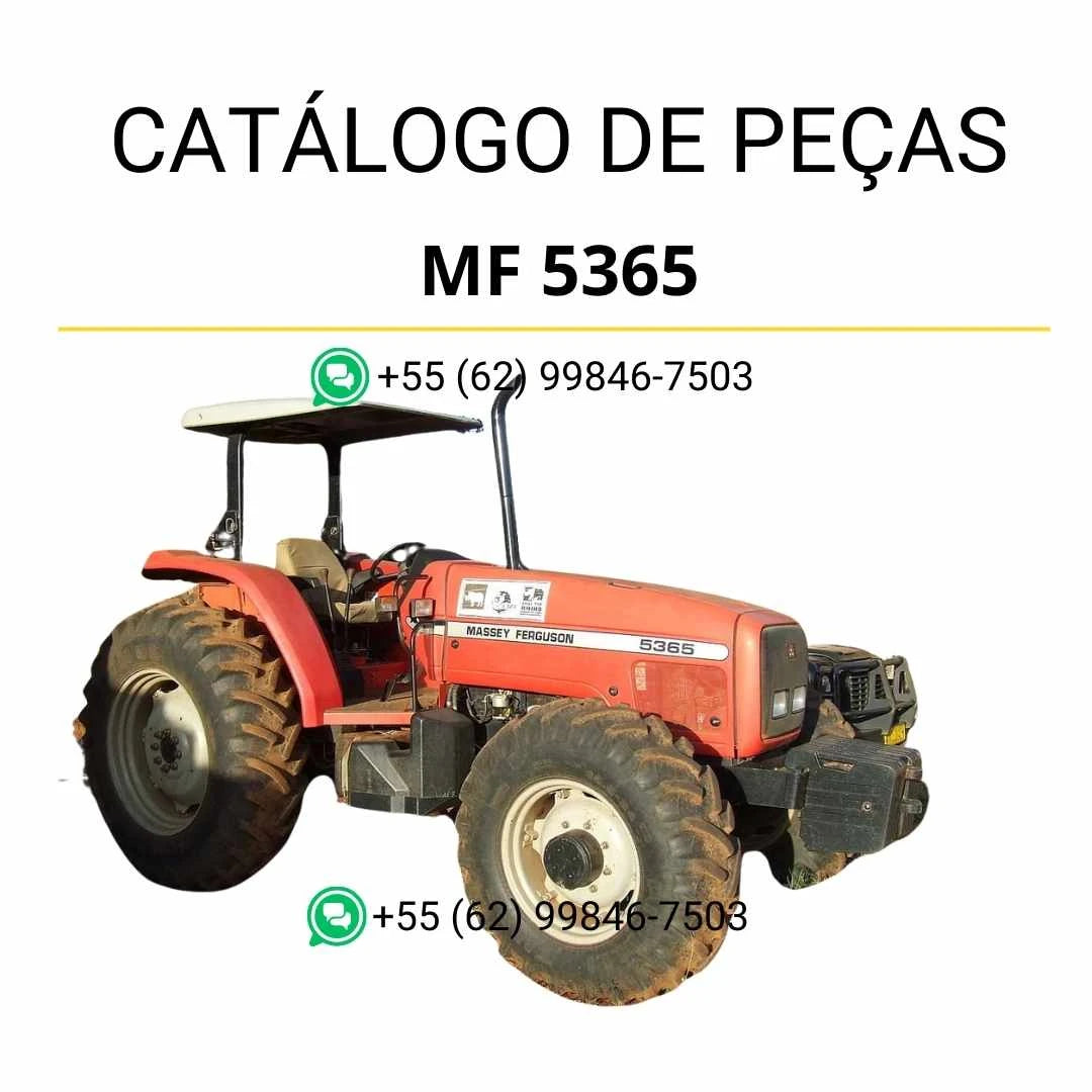 Catálogo de peças Massey Ferguson MF 5365 em PDF com diagramas técnicos, vistas detalhadas e referência completa dos componentes do trator