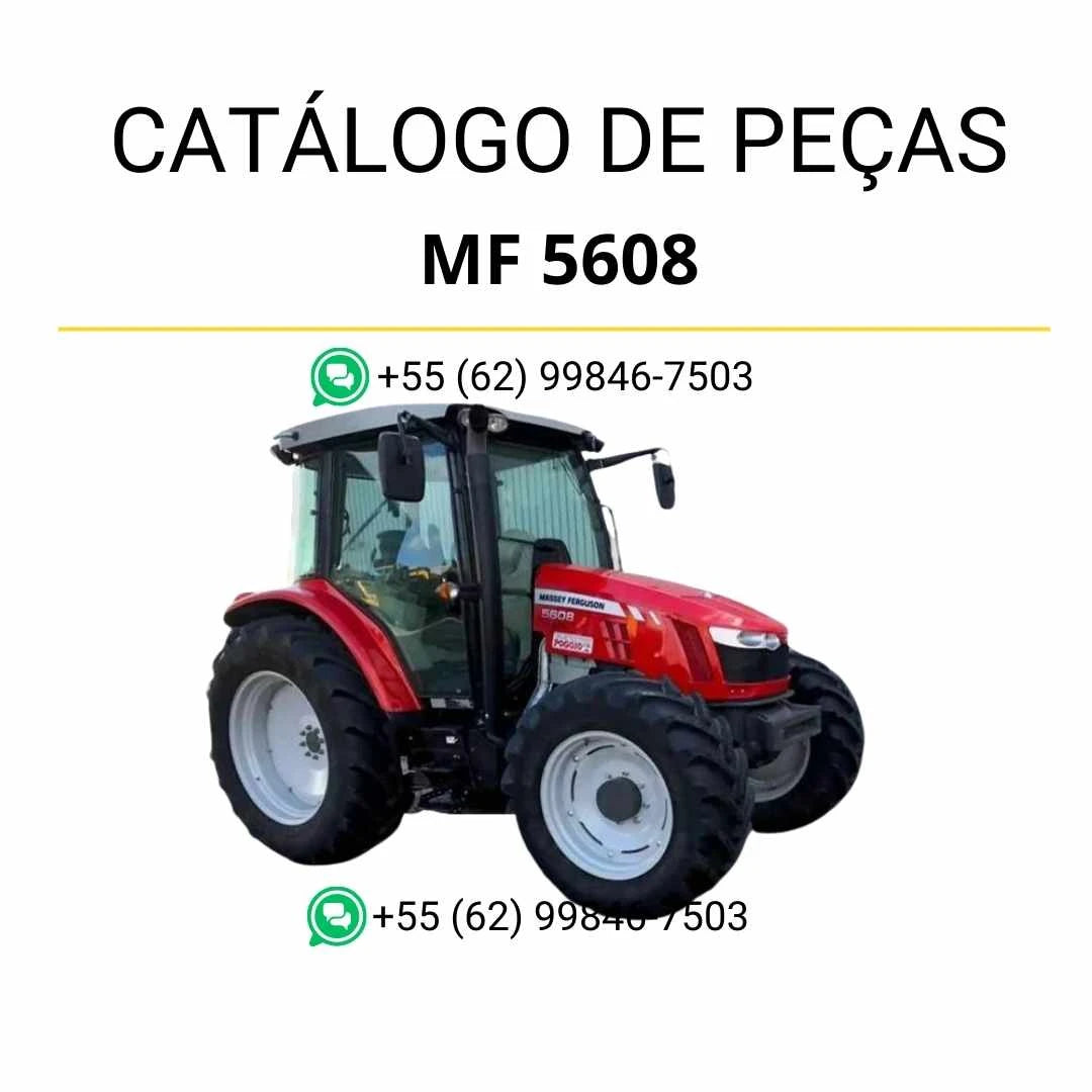 Catálogo de peças Massey Ferguson MF 5608 em PDF com ilustrações técnicas, componentes originais e identificação completa do trator