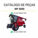 Catálogo de peças Massey Ferguson MF 5650 BR em PDF com diagramas completos, identificação de componentes e listas originais da colheitadeira