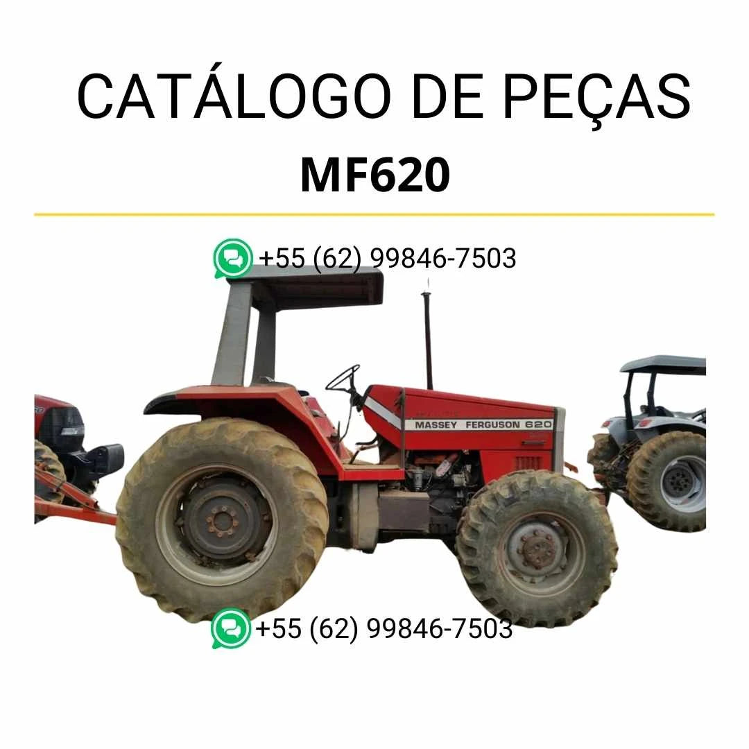 Catálogo de peças Massey Ferguson MF 620 em PDF com diagramas técnicos e lista completa de componentes do trator