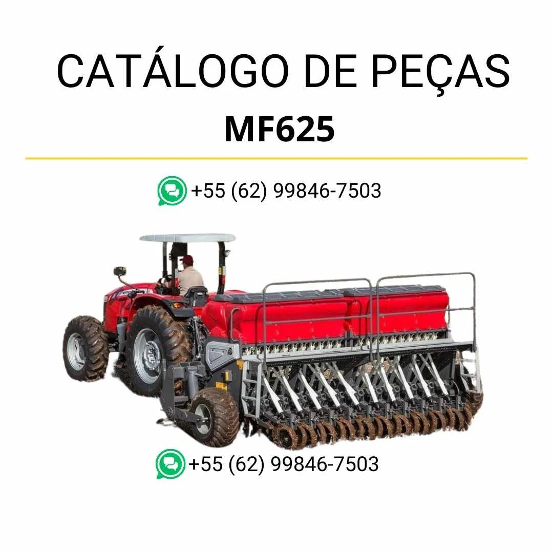 Catálogo de peças Massey Ferguson MF625 e 629M Plantador em PDF com ilustrações técnicas e identificação detalhada dos componentes