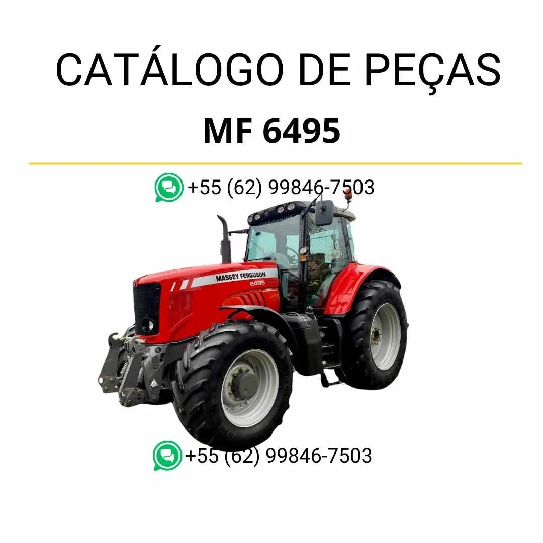 Catálogo de peças Massey Ferguson MF 6495 Dyna 6 Tier 3 em PDF com diagramas completos e identificação detalhada dos componentes
