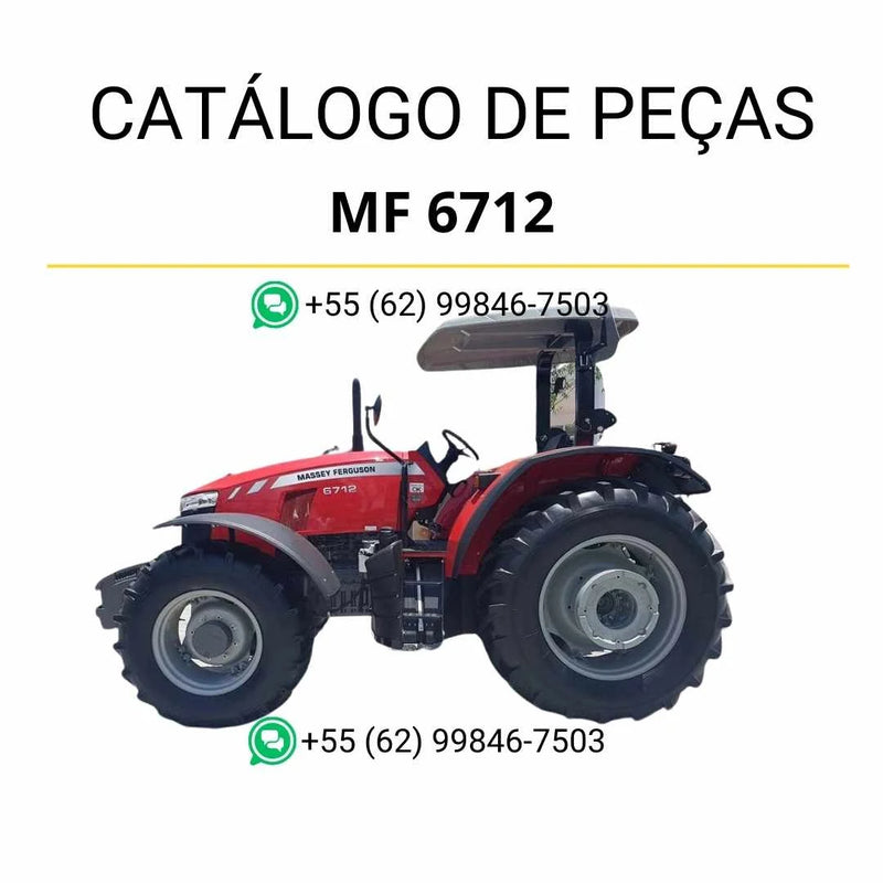 Catálogo de peças Massey Ferguson MF 6712 e S1104 em PDF com ilustrações técnicas e lista completa de componentes originais
