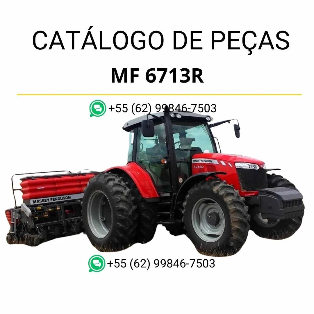 Catálogo de peças Massey Ferguson MF 6713R ECO4 TIER 2-3 em PDF, com ilustrações detalhadas e identificação completa dos componentes originais