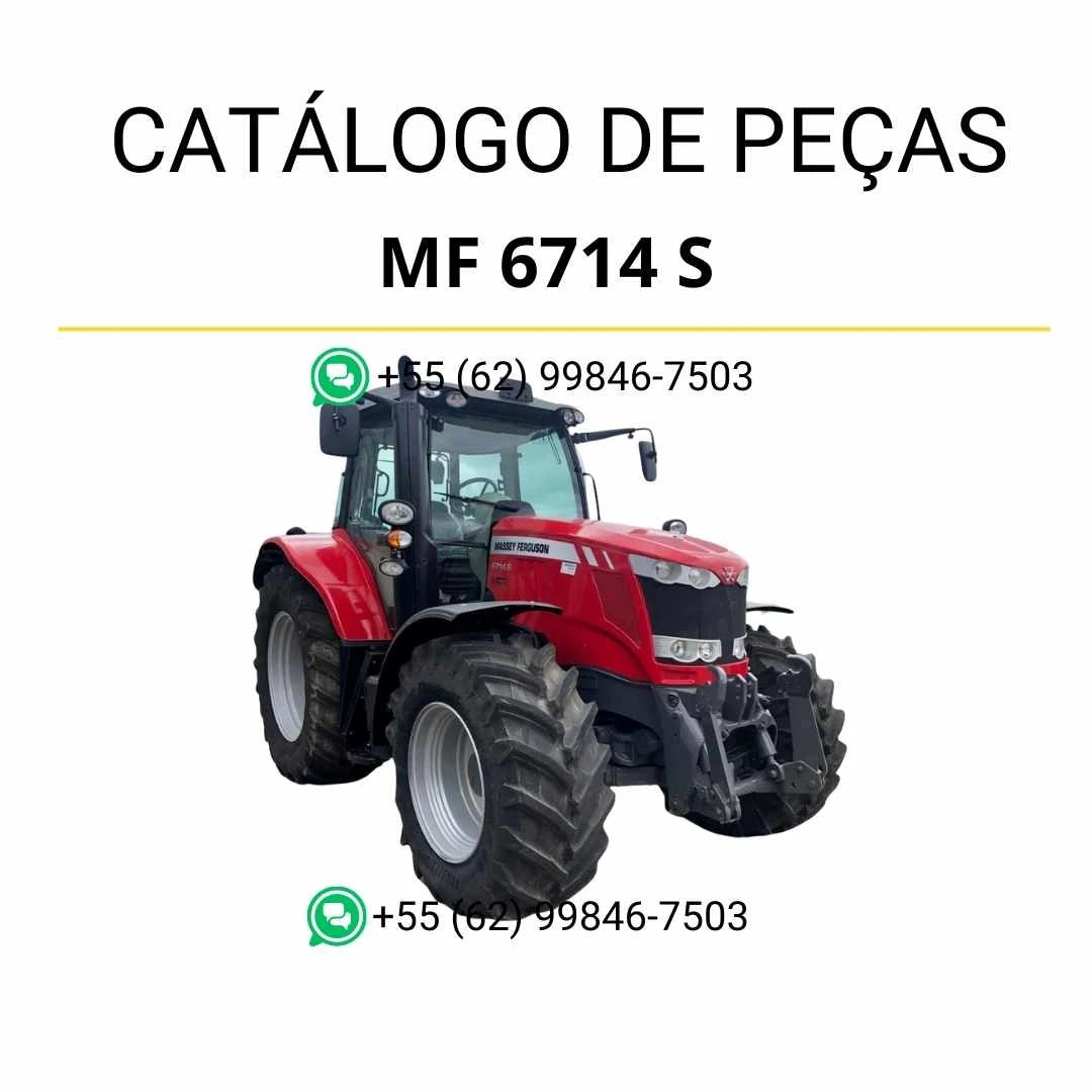 Catálogo de peças Massey Ferguson MF 6714 S Dyna 6 em PDF com diagramas técnicos e identificação completa dos componentes originais