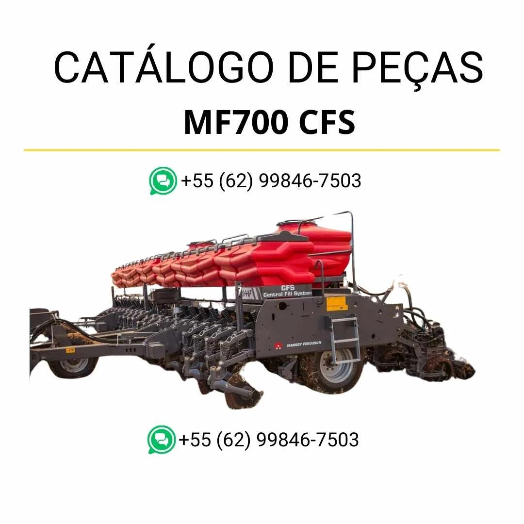 Catálogo de peças Massey Ferguson MF700 CFS Plantadora Adubadora em PDF com diagramas técnicos e identificação completa dos componentes