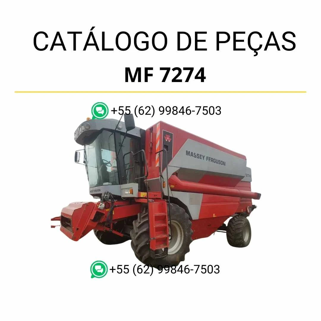 Catálogo de peças PDF Massey Ferguson MF 7274 e 7276 combine, com diagramas detalhados e identificação completa dos componentes originais.