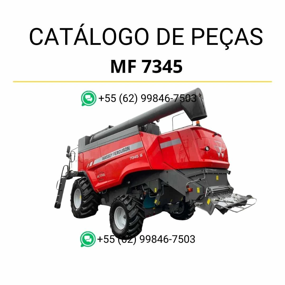 Catálogo de peças PDF Massey Ferguson MF 7345 Activa S combine, com diagramas detalhados e identificação precisa de componentes originais.