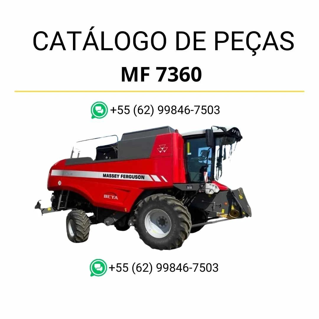 Catálogo de peças PDF Massey Ferguson MF 7360 PL-I Beta combine, com diagramas técnicos e identificação detalhada dos componentes originais.