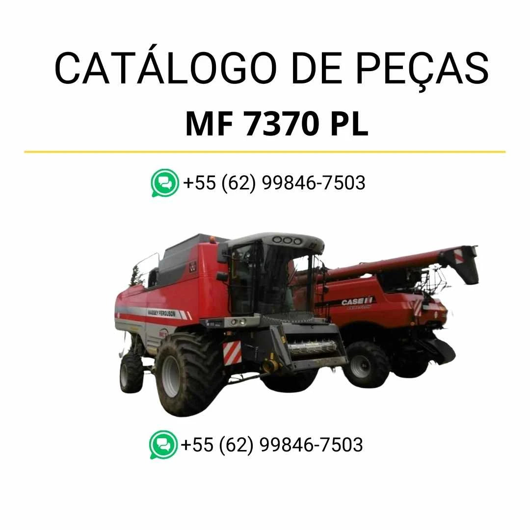 Catálogo de peças PDF Massey Ferguson MF 7370 PL combine, com ilustrações técnicas e identificação completa dos componentes originais.