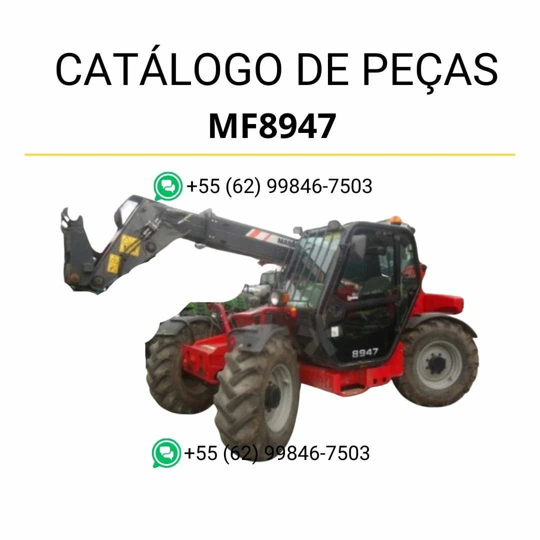 Catálogo de peças Massey Ferguson MF8947 em PDF com ilustrações técnicas completas para o manipulador telescópico