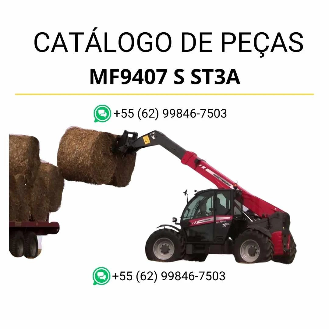 Catálogo de peças Massey Ferguson MF9407 S ST3A em PDF com diagramas detalhados e lista completa de componentes do manipulador