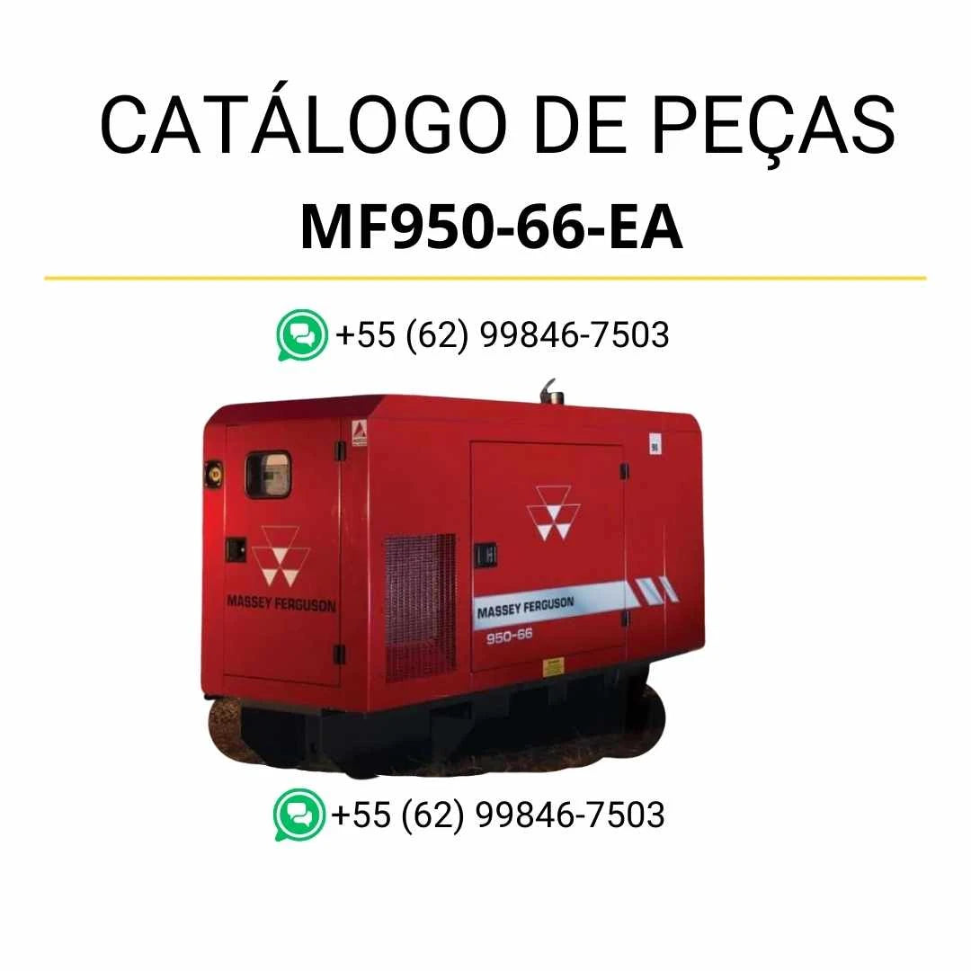 Catálogo de peças Massey Ferguson MF950-66-EA Gerador de Energia em PDF com ilustrações técnicas e identificação completa dos componentes