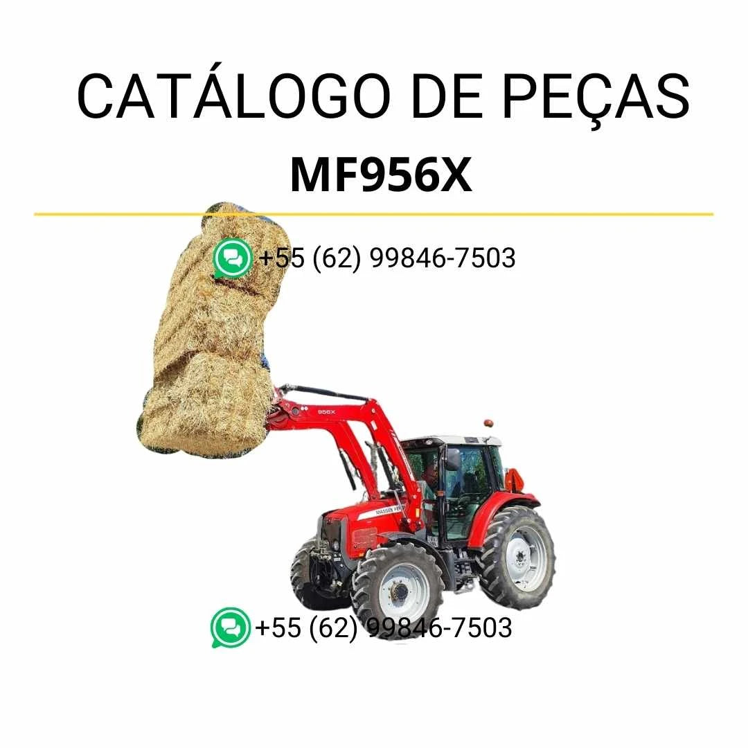 Catálogo de peças Massey Ferguson MF956X em PDF com listas de componentes e esquemas técnicos completos do carregador