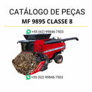 Catálogo de peças PDF Massey Ferguson MF 9895 Classe 8, colheitadeira com diagramas completos e identificação detalhada dos conjuntos mecânicos.