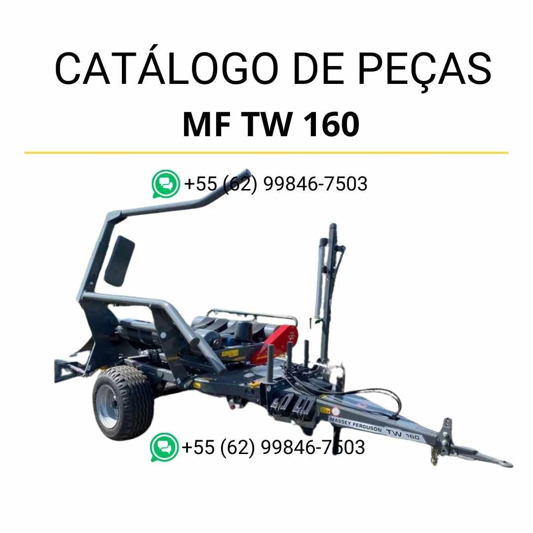 Catálogo de peças Massey Ferguson MF TW160 Empacotadora em PDF com ilustrações técnicas e identificação detalhada de todos os componentes