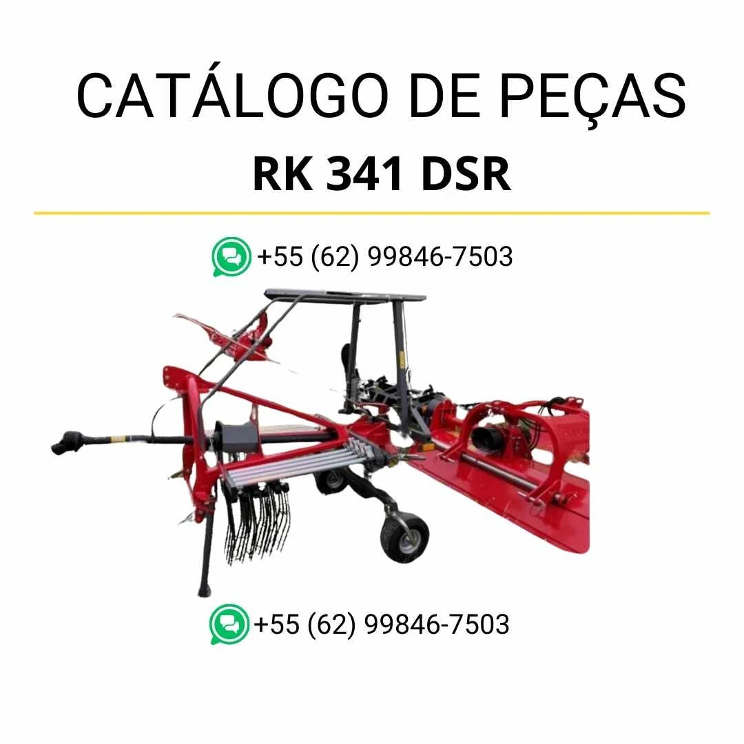 Catálogo de peças Massey Ferguson RK 341 DSR em PDF, com ilustrações técnicas e identificação detalhada dos componentes NUM