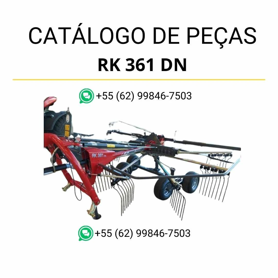 Catálogo de peças Massey Ferguson RK 361 DN em PDF, com diagramas explodidos e referências completas dos componentes AIC