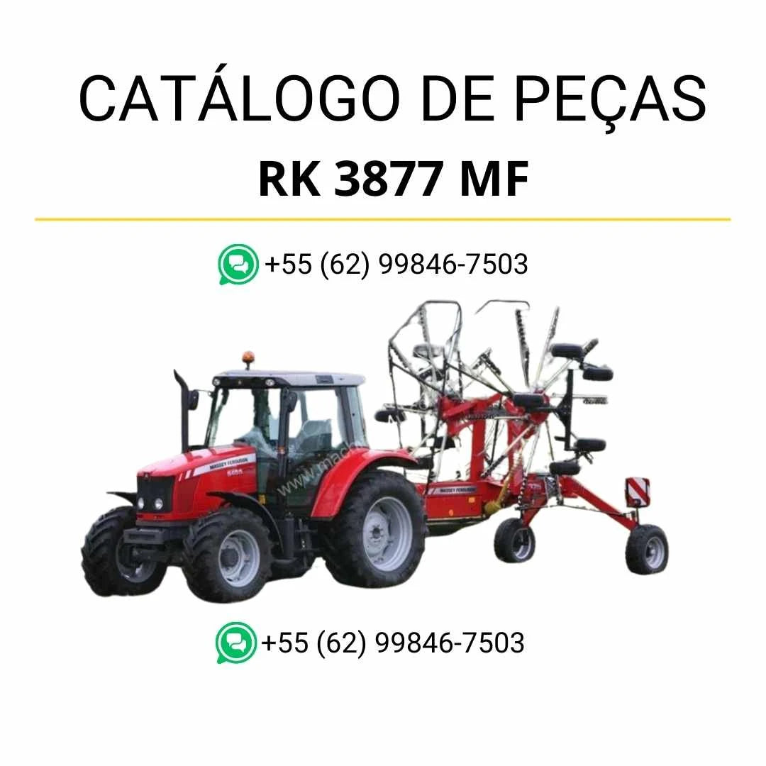 Catálogo de peças Massey Ferguson RK 3877 AIG em PDF com ilustrações técnicas e identificação completa dos componentes